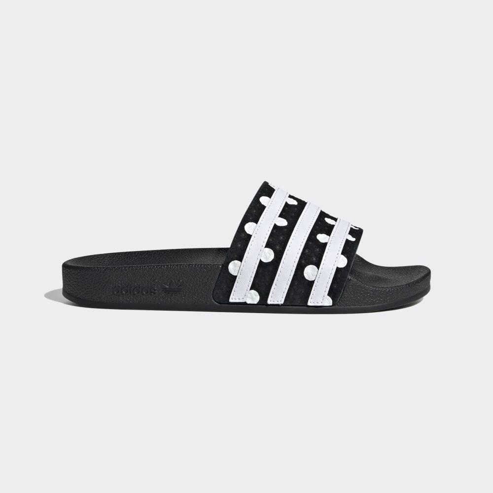 Adidas Women's Adilette Slides Black/White Ireland EF5591